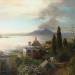 View over the Gulf of Naples to the Mount Vesuvius